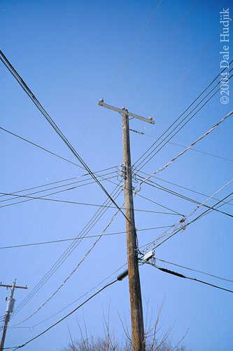 aerial power wires