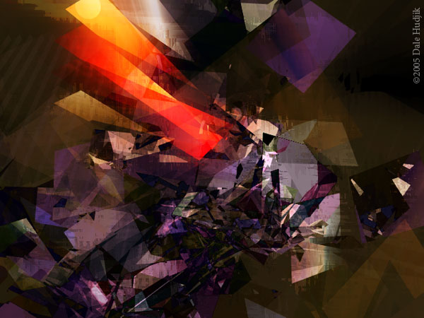 Abstract Painting of the Concept of Broken