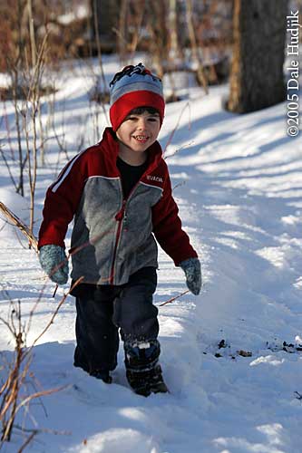 boy in snow