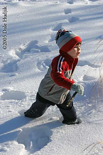 boy in snow