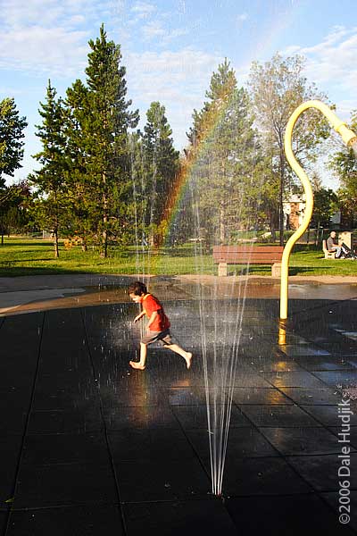 Playing in a Water Park